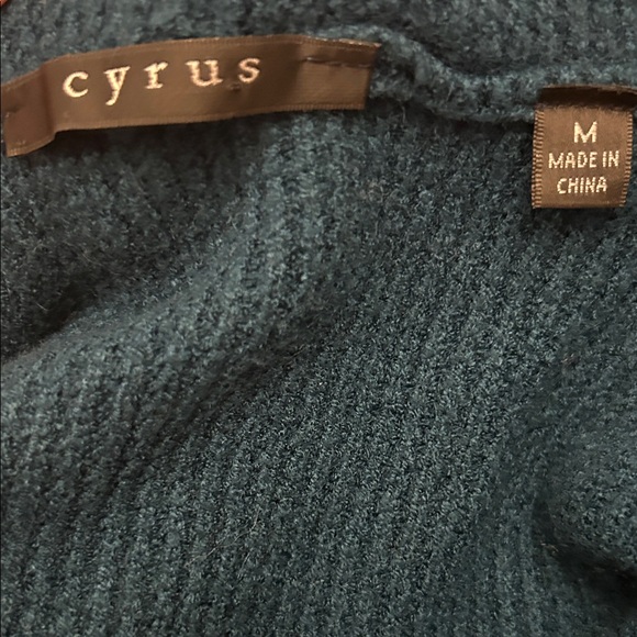 Cyrus Teal Open-Front Hooded Women's Cardigan Size M EUC - Picture 6 of 8